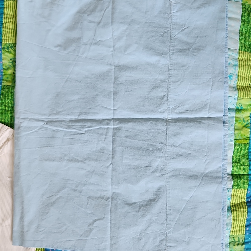 Blue pillowcase